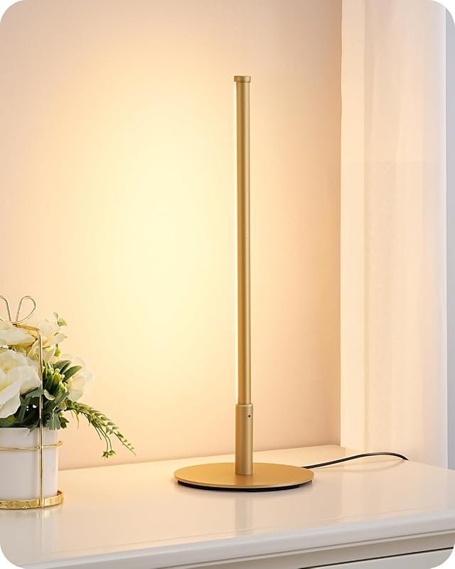 EDISHINE LED Table Lamp: Stepless dimming, 3 color temperatures, moder