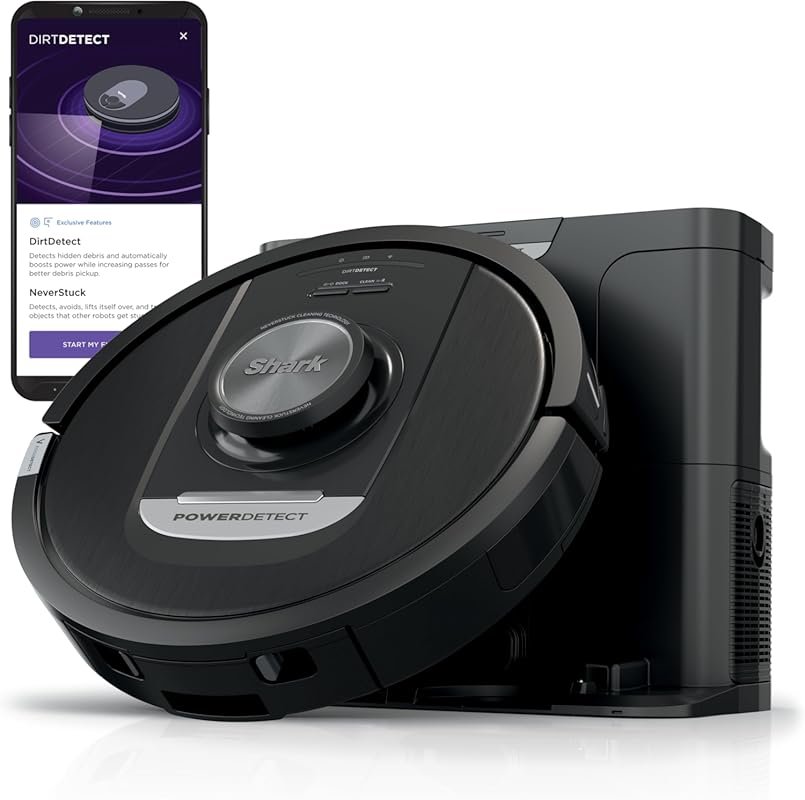 Shark PowerDetect Self-Empty Robot Vacuum NeverStuck, Deep-Clean Carpe