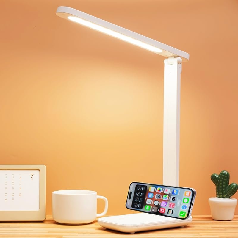 LED Desk Lamp with 3 Lighting Modes, Eye Protection, USB Charger for R