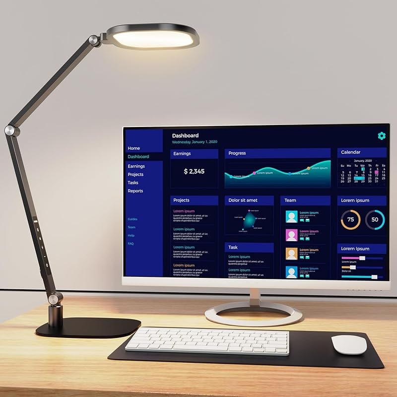 LED Desk Lamp Eye-Caring Diffused 3 Color Temperatures 10 Brightness D