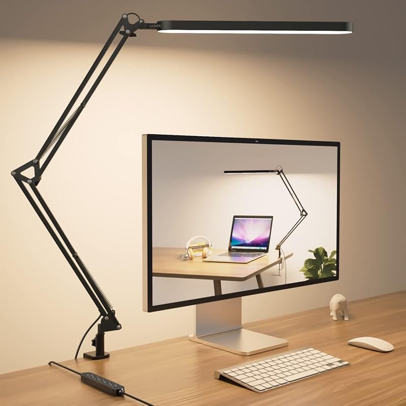 SKYLEO Desk Lamp for Home Office with Eye-Comfort LED Light, Adjustabl