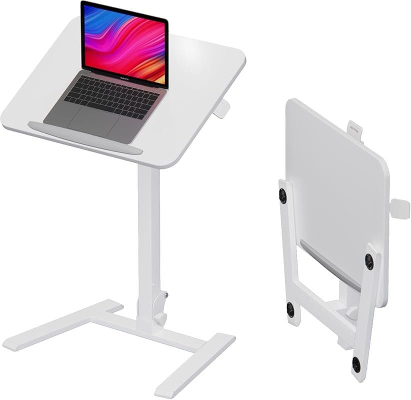 25-Inch Pneumatic Sit-Stand Folding Desk – Height Adjustable 29-42