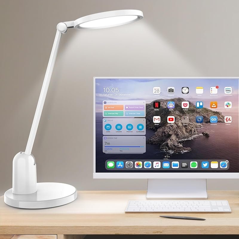 LED Desk Lamp for Home Office: 1000LM Ultra Bright, Eye-Caring, 3000K-
