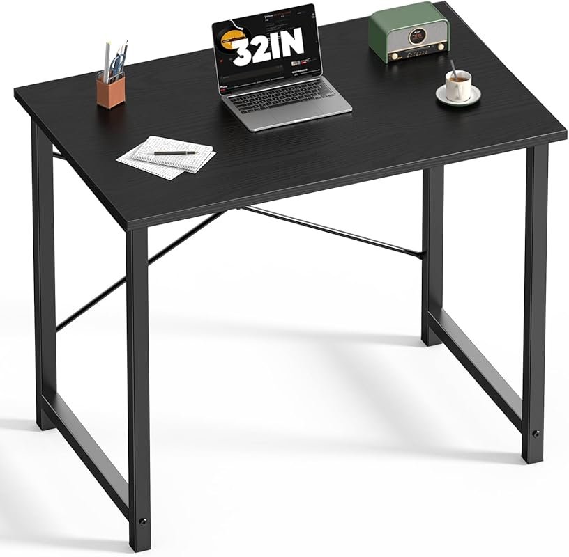 DUMOS 32 Inch Modern Simple Desk for Home Office Bedroom, Writing Stud