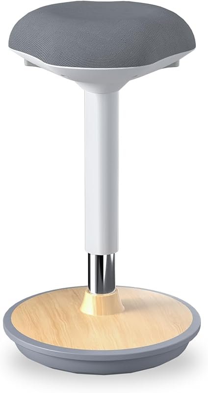 Wobble Stool: Adjustable Height Standing Chair with 360° Non-Slip Swiv