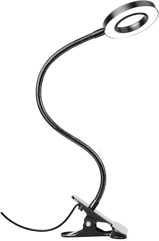 Desk Lamp Clip Light - 10 Dimmable Brightness, 3 Light Modes, Clamp fo