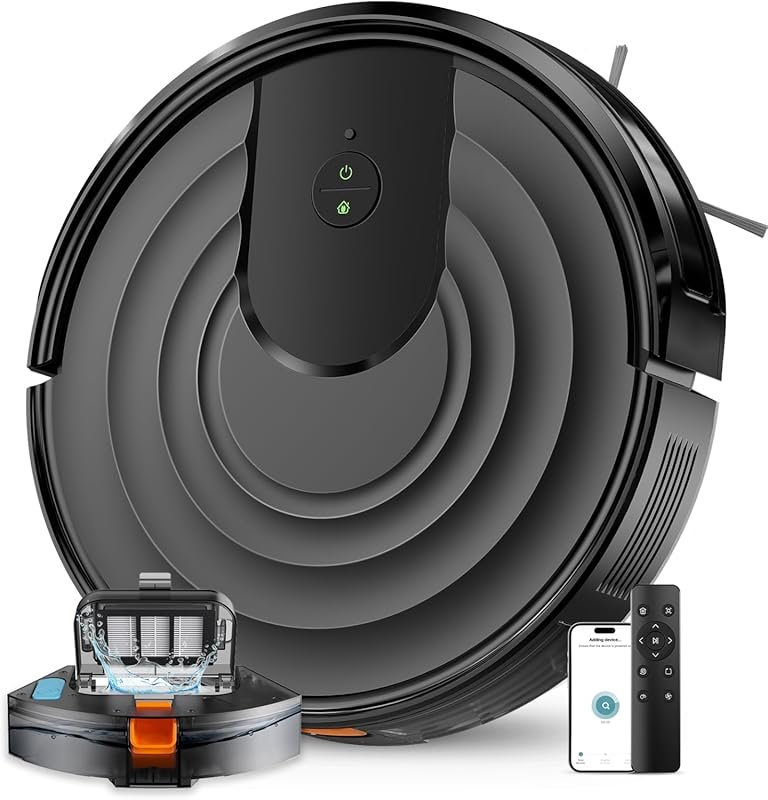 5000Pa Robot Vacuum and Mop Combo: 130-Minute Runtime, Wi-Fi/Alexa Con