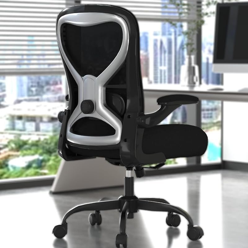 Office Desk Chair with Ergonomic Lumbar Support, Extra-Thick Cushion, 