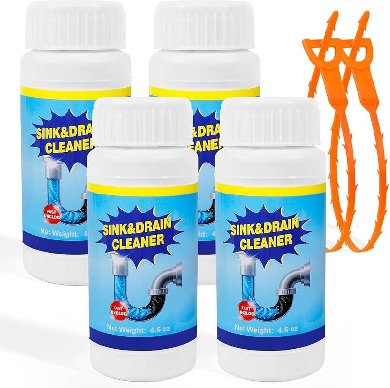 Sink and Drain Cleaner Powder for Kitchen and Bathroom Sinks Shower Tu