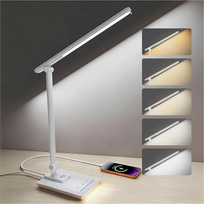 ELECTRI LED Desk Lamp: Touch, USB, 5 Modes, Stepless Dimming, 360° Rot