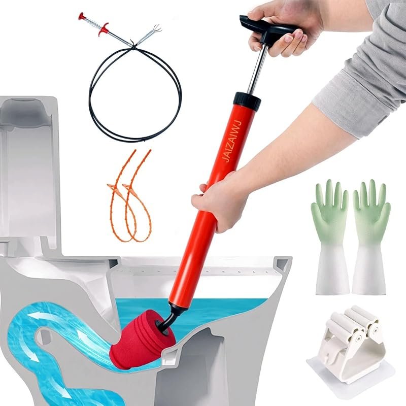 High Pressure Toilet and Bathroom Plunger Heavy Duty Premium Air Drain