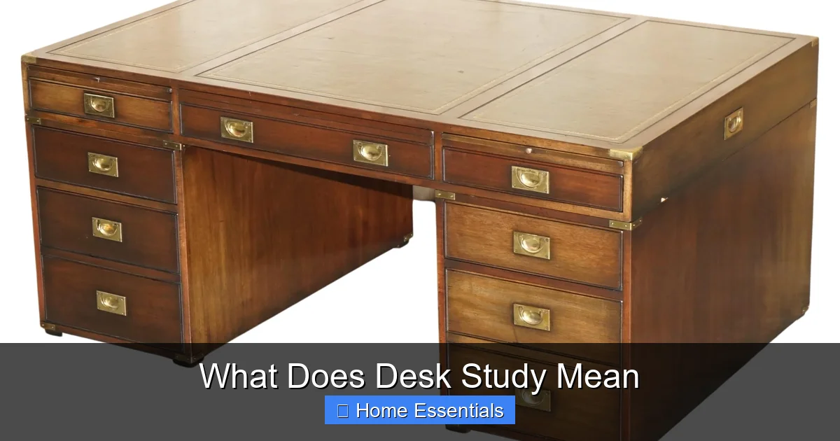 What Does Desk Study Mean
