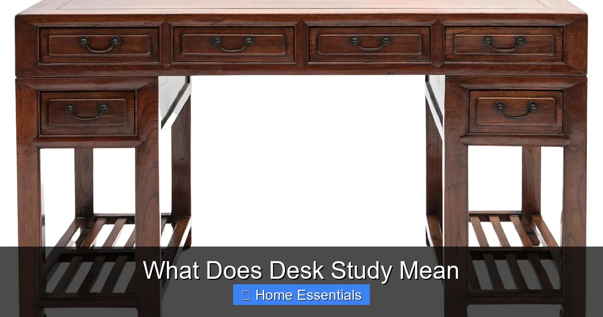 What Does Desk Study Mean