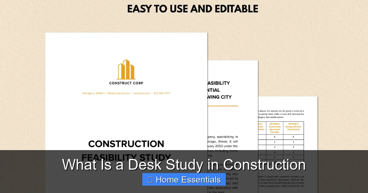 What Is a Desk Study in Construction
