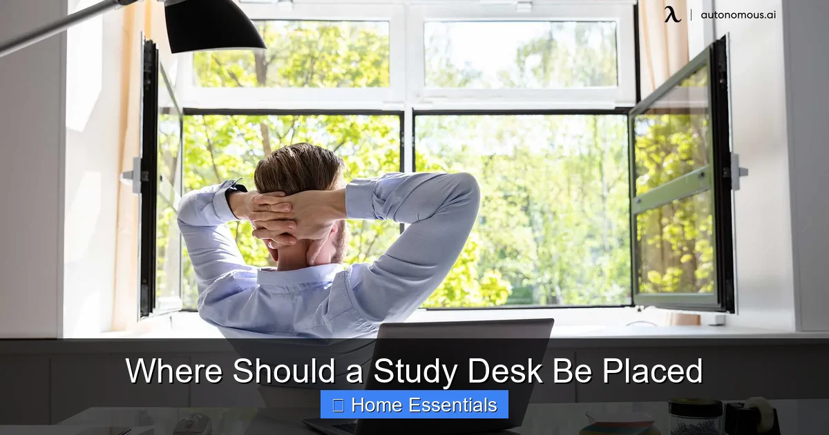 Where Should a Study Desk Be Placed